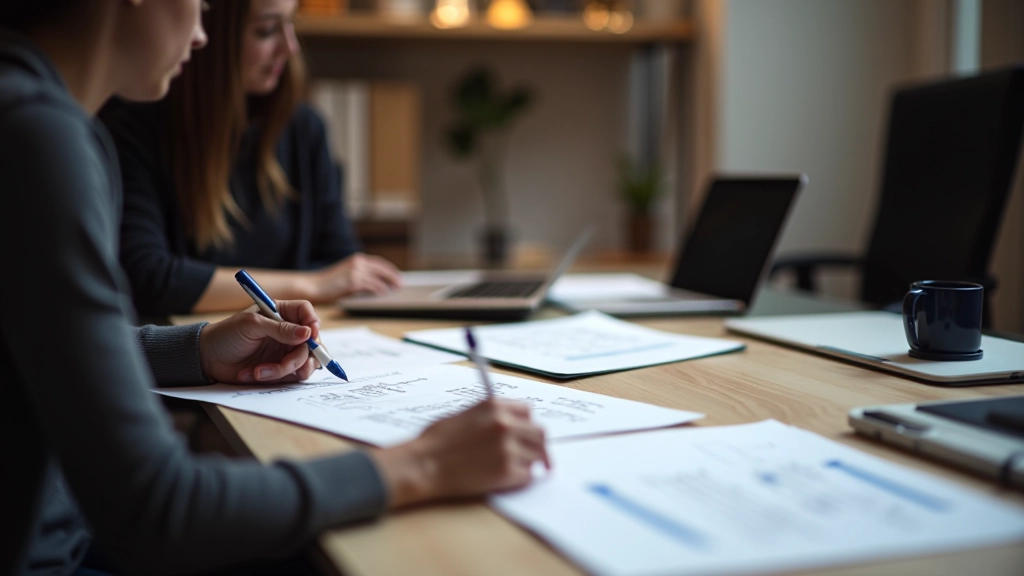 Designer arbeitet an Formularoberfläche mit Skizzen und digitalen Werkzeugen