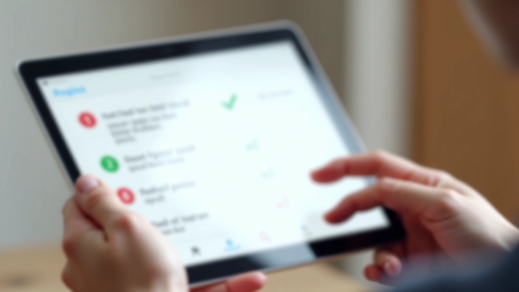 Tablet-Bildschirm mit Inline-Validierungsfeedback und Fehlermeldungen in Echtzeit